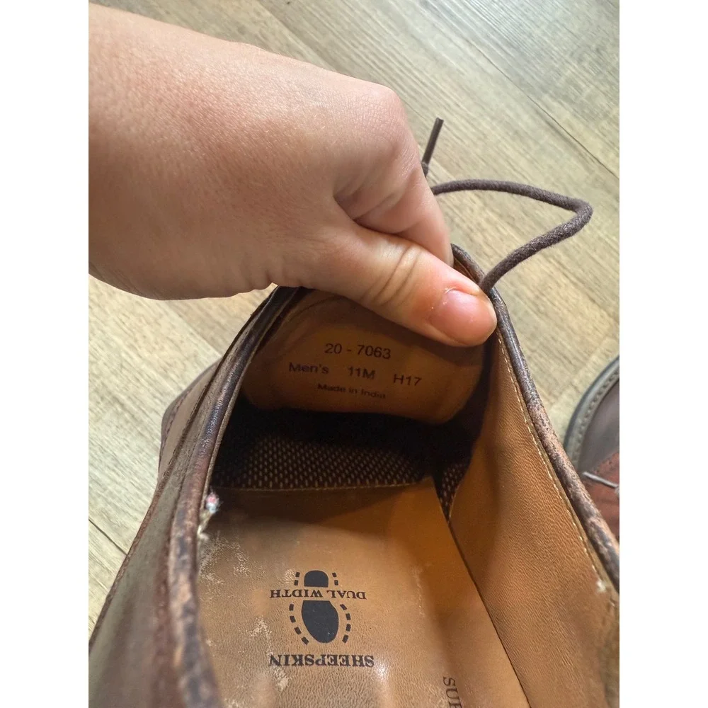 Johnston & Murphy XC4 Brown Leather Saddle Oxford Dress Shoes Mens 11 M 20-7063